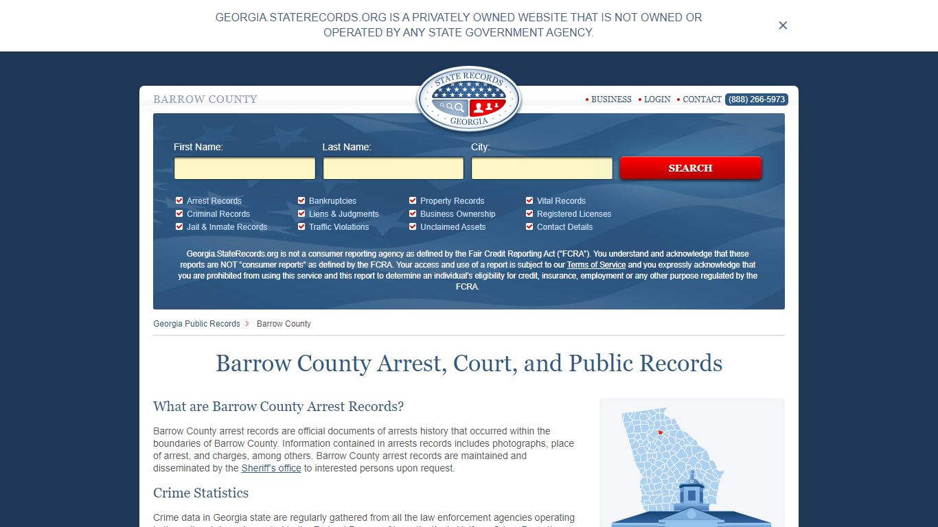 Barrow County Arrest, Court, and Public Records