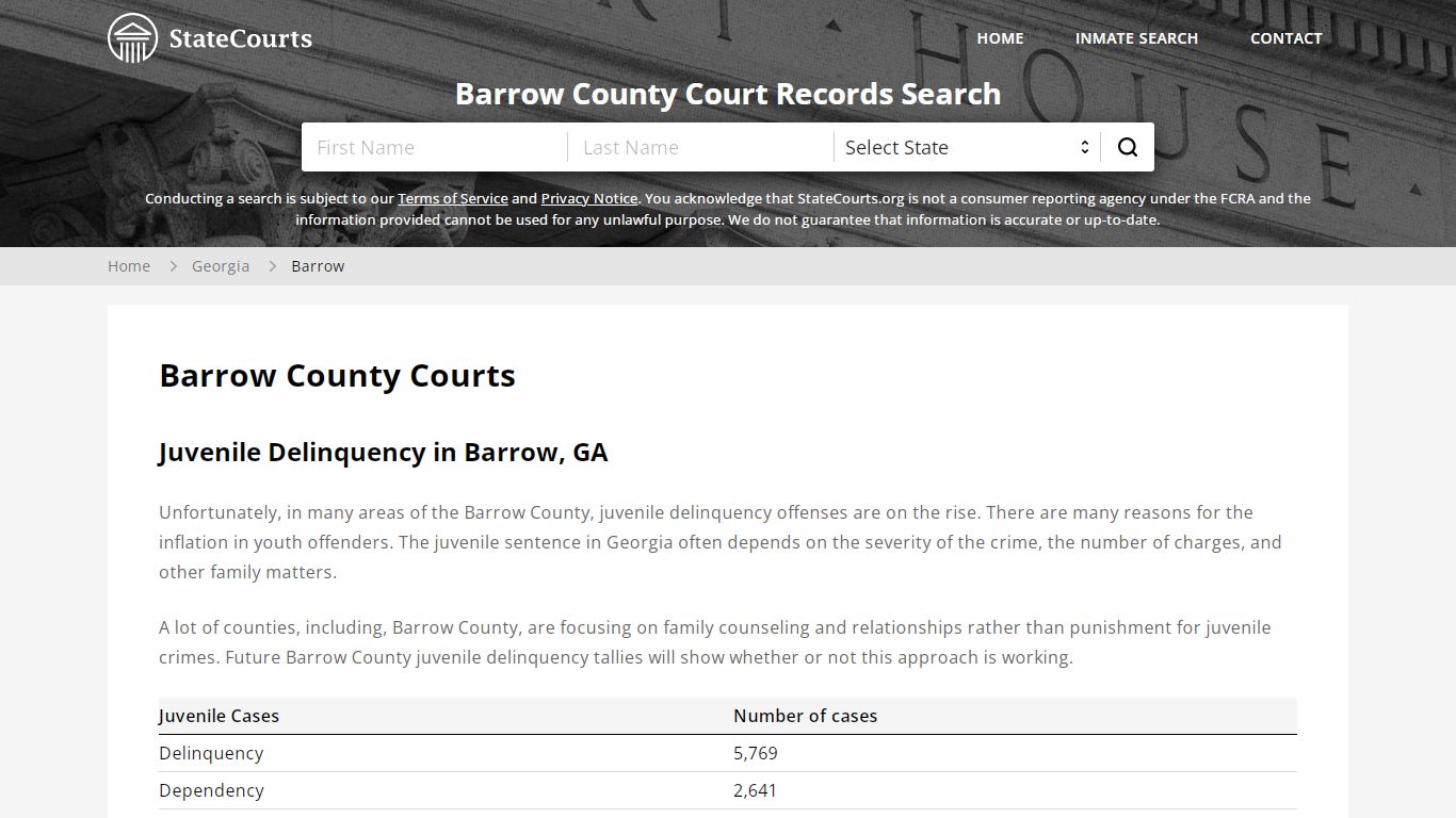 Barrow County, GA Courts - Records & Cases - StateCourts