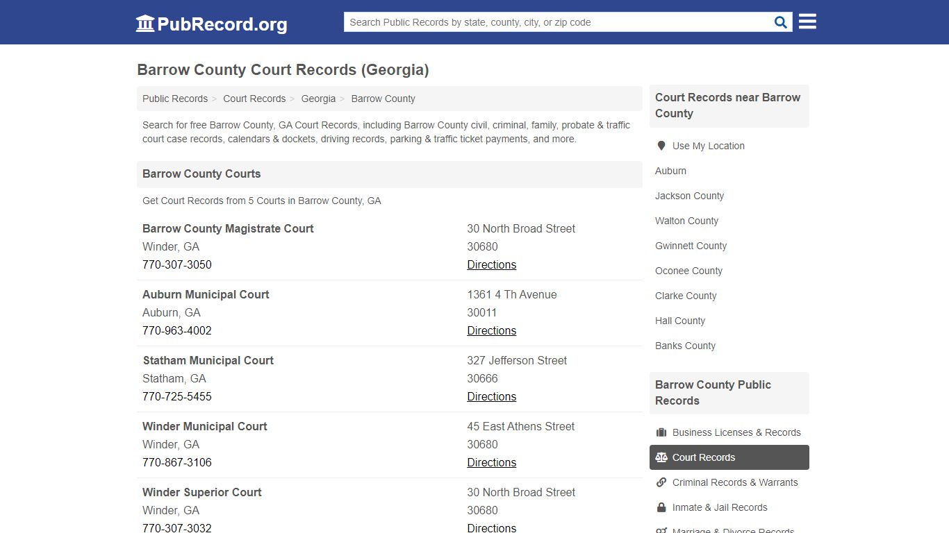 Free Barrow County Court Records (Georgia Court Records)
