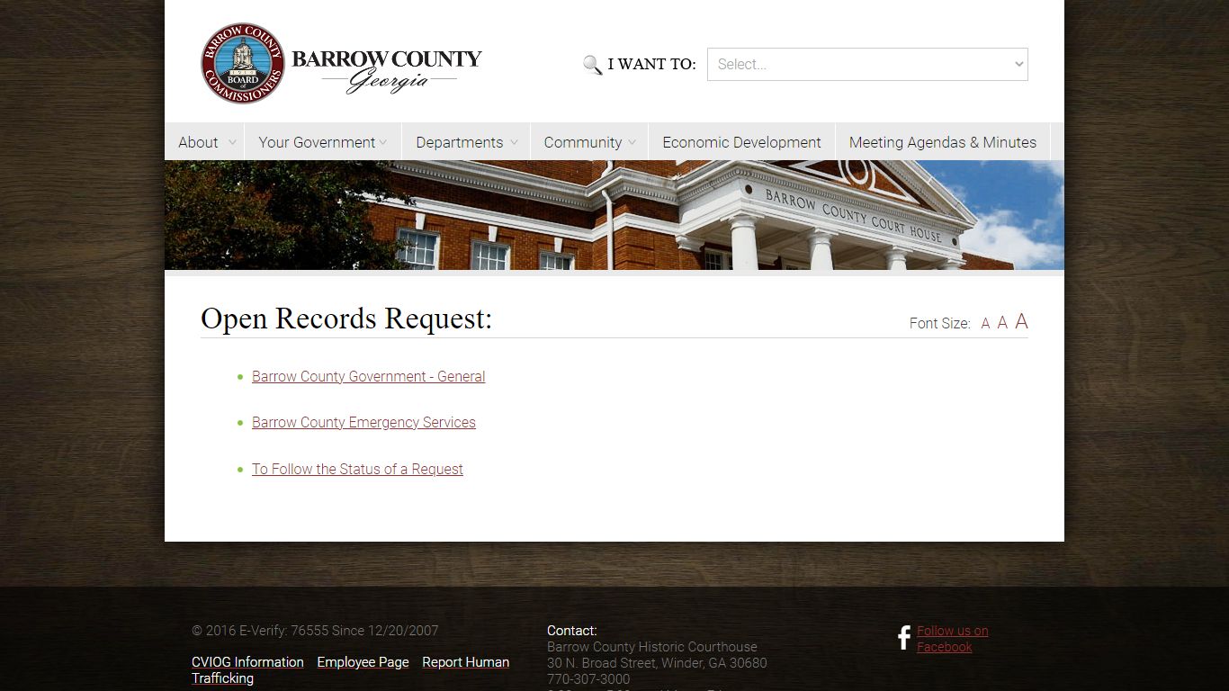 Barrow County Open Records Request